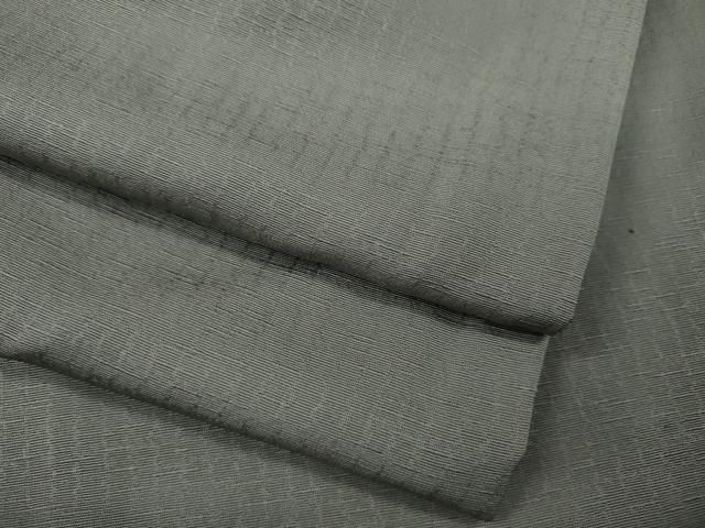 平和屋着物●男性 色無地 縞地紋 霞色 正絹 CAAY4808ut