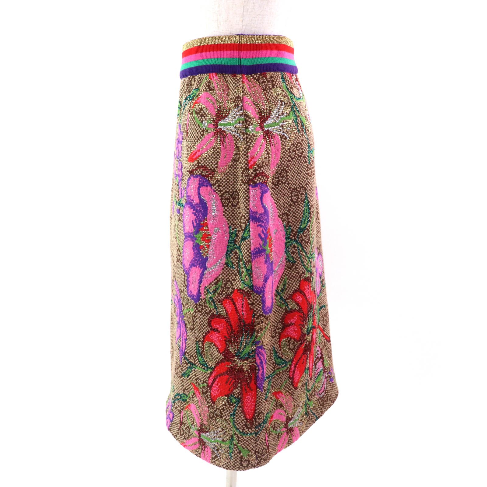 GUCCI 花柄　スカート GUCCI 花柄スカート 38 - メルカリ