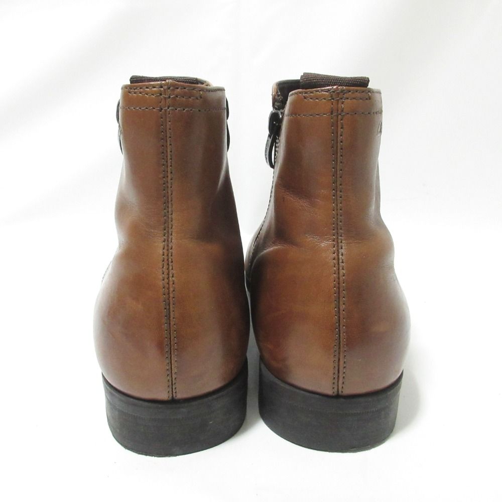 美品 Clarks クラークス レザー サイドジップ ショートブーツ