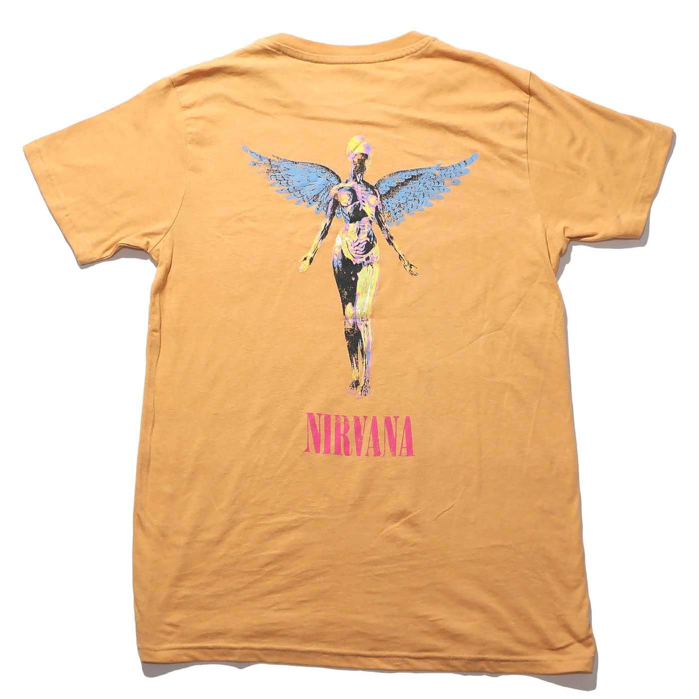 新品 ニルヴァーナ Tシャツ 公式 インユーテロ in Utero Angel(Bp) オレンジ カートコバーン グランジ 90年代