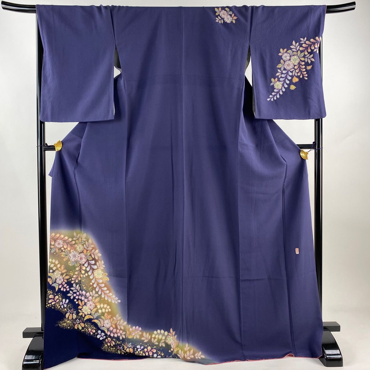 付下げ 身丈172cm 裄丈67.5cm L 袷 翠山工房 やまと 落款 辻が花