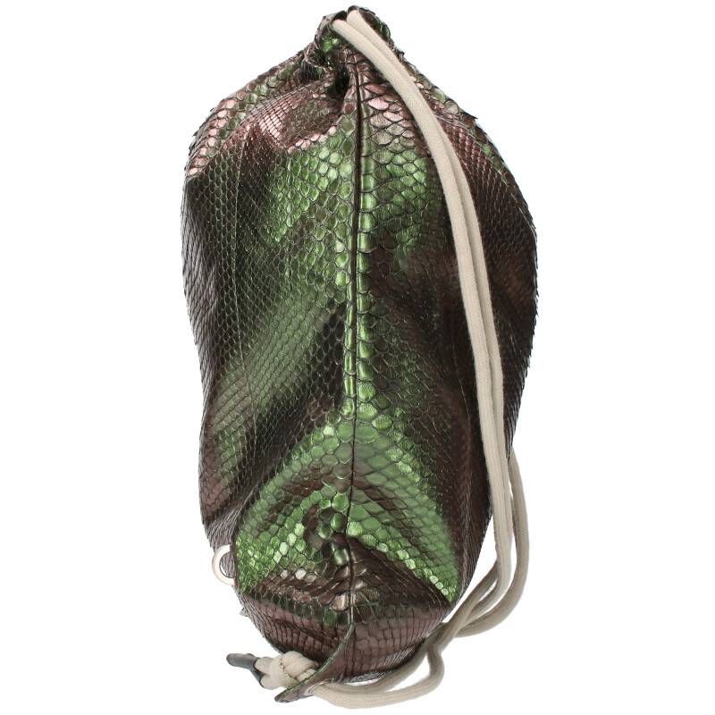 リックオウエンス 23SS EDFU パイソンドローストリングナップサック