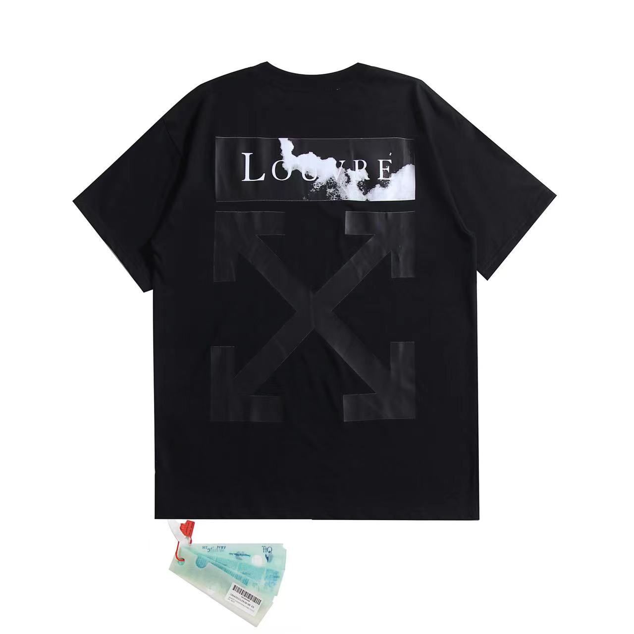 Off-White】 オフホワイト Tシャツ 半袖 男女兼用 スウェット トップス カジュアルオーバーサイズ 大きいサイズ ブラック ルーブル 美術館  矢印 BLACK XXS-XL - メルカリ