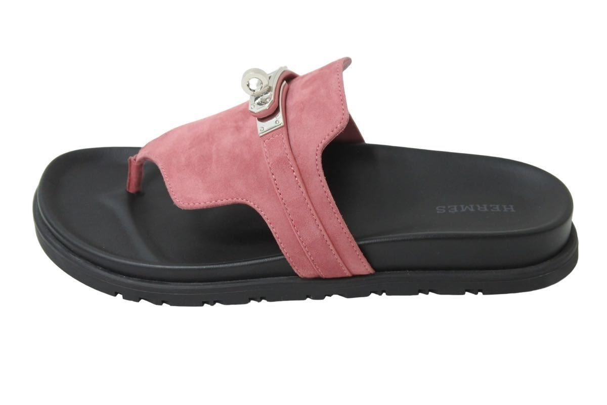 新品未使用品 HERMES エルメス サンダル オープントゥ ラバーソール