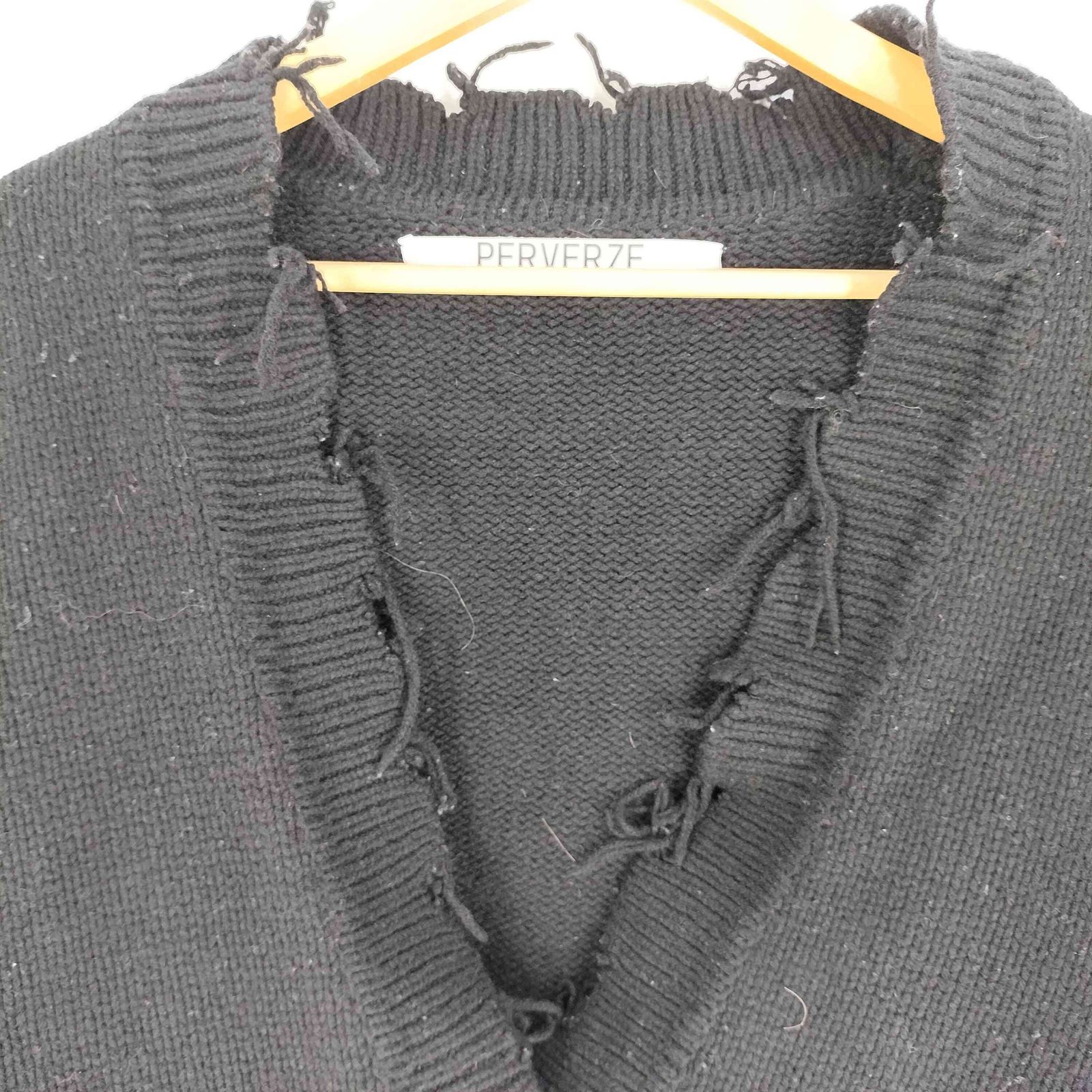 パーバーズ PERVERZE Crash Wide Knit Cardigan クラッシュワイド