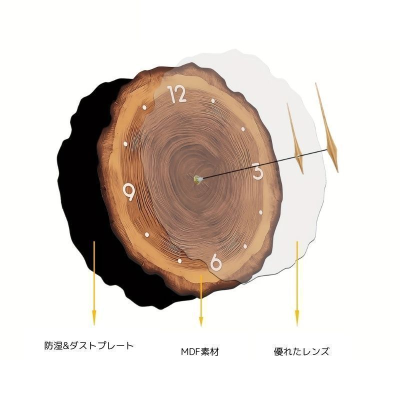 イタリア製 リフレクションクロック ディアマンティーニ