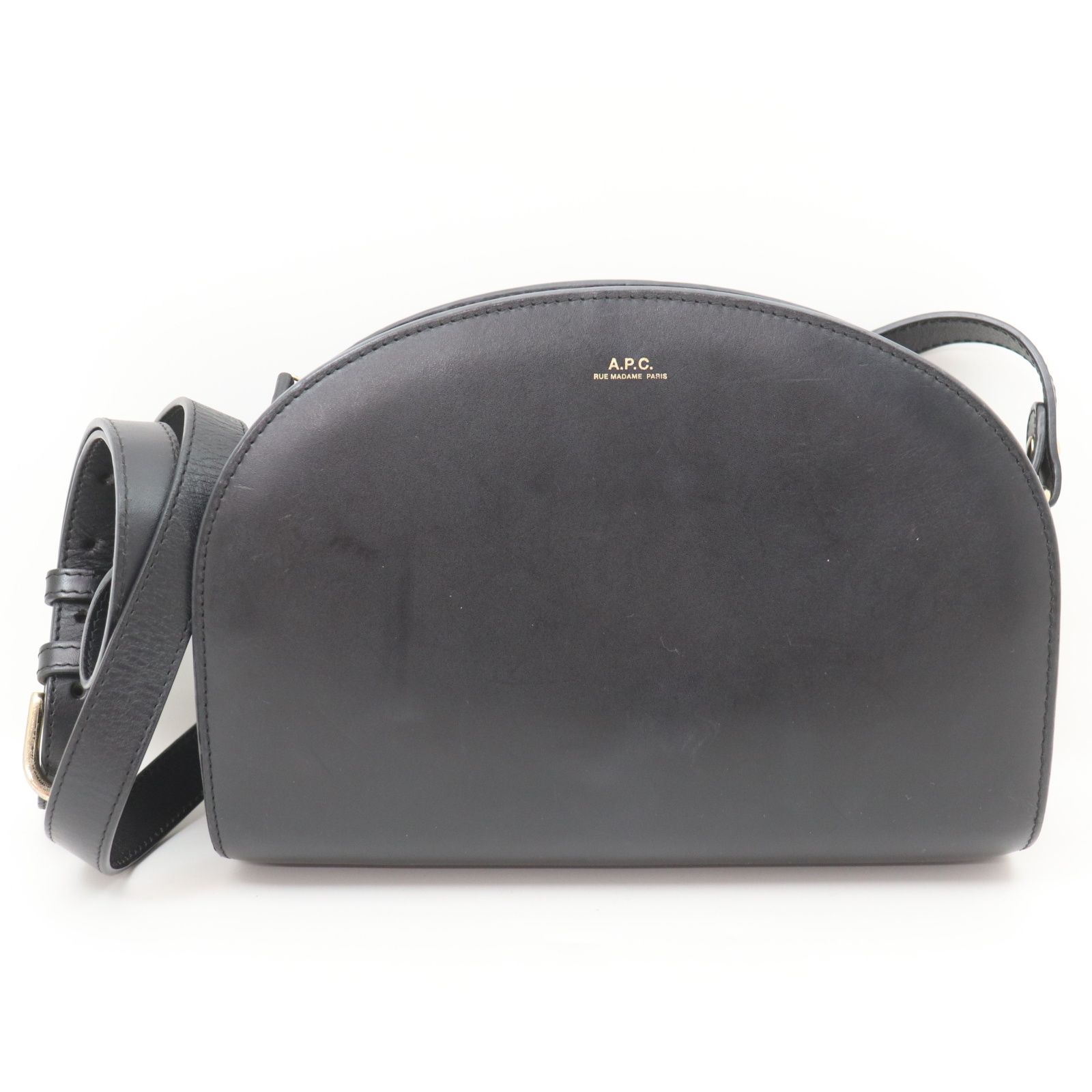 ITXDWDAYK773 A.P.C アーペーセー レザー ショルダーバッグ ブラック 