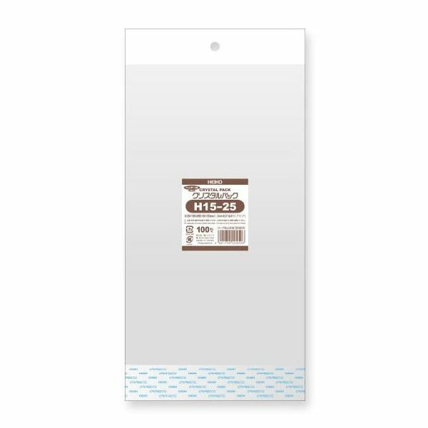 まとめ買い シモジマ HEIKO OPP袋 クリスタルパック H15-25 ヘッダー付き 100枚 幅150×高250 30 30mm 006793200 ×3セット