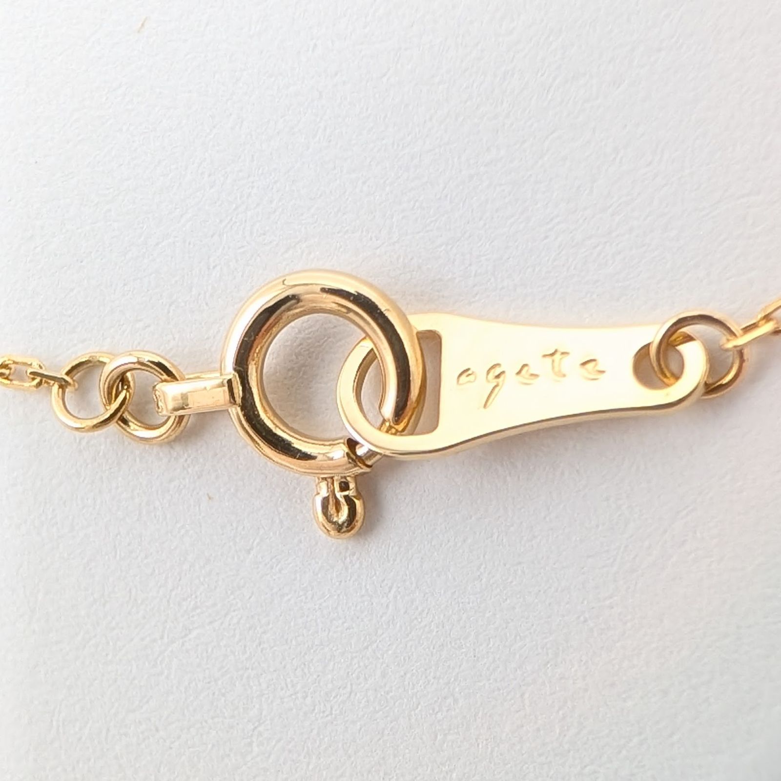 agete アガット 一粒ダイヤ ネックレス K18YG/ダイヤモンド0.2ct agete 