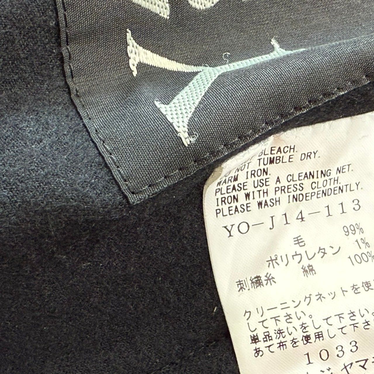 Y's ワイズ 24AW W/ FLANNEL HAND STITCHED LEFT FACING SHIRT JACKET