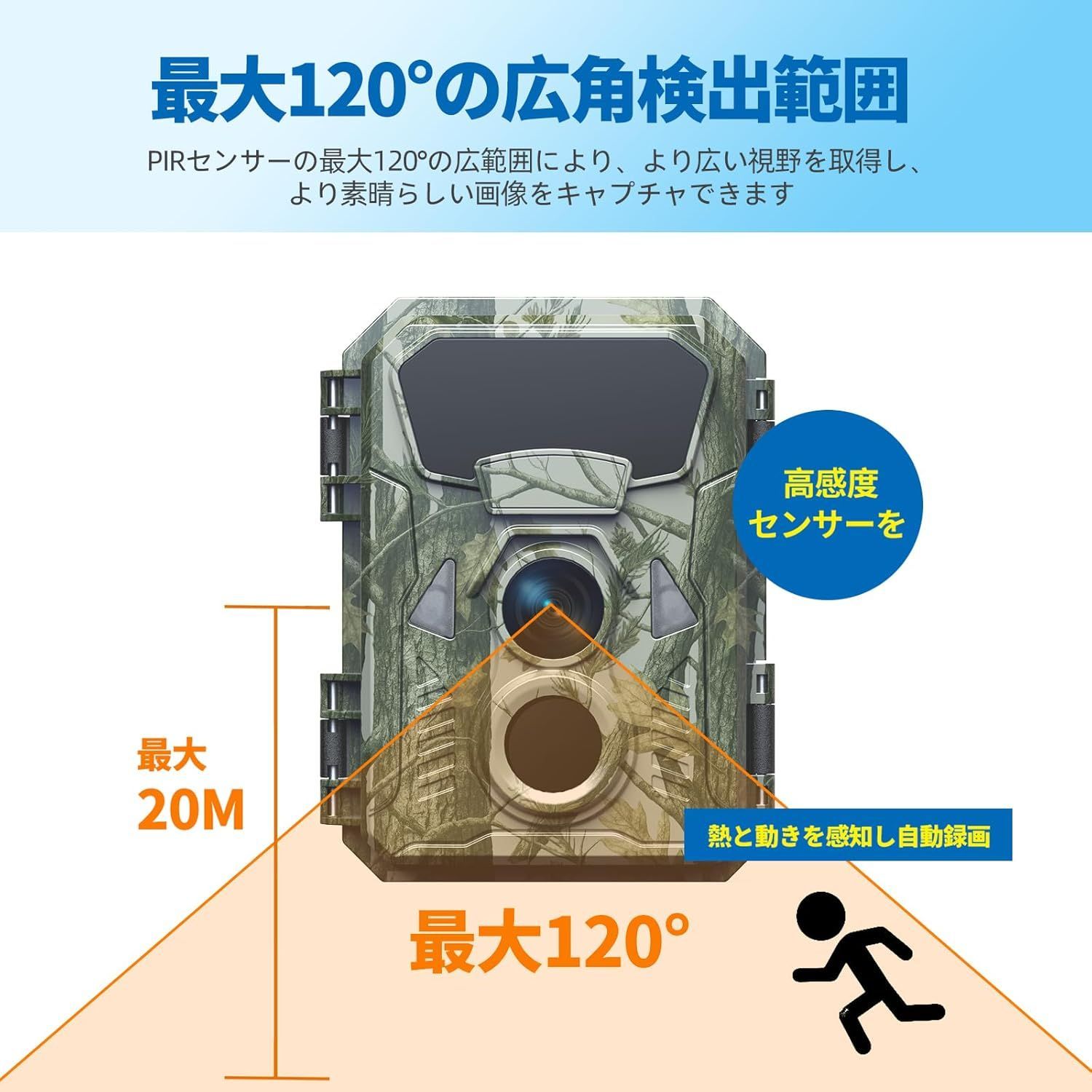 トレイル カメラ SDカード32GB付き トレイルカメラ ソーラー 4K 48MP