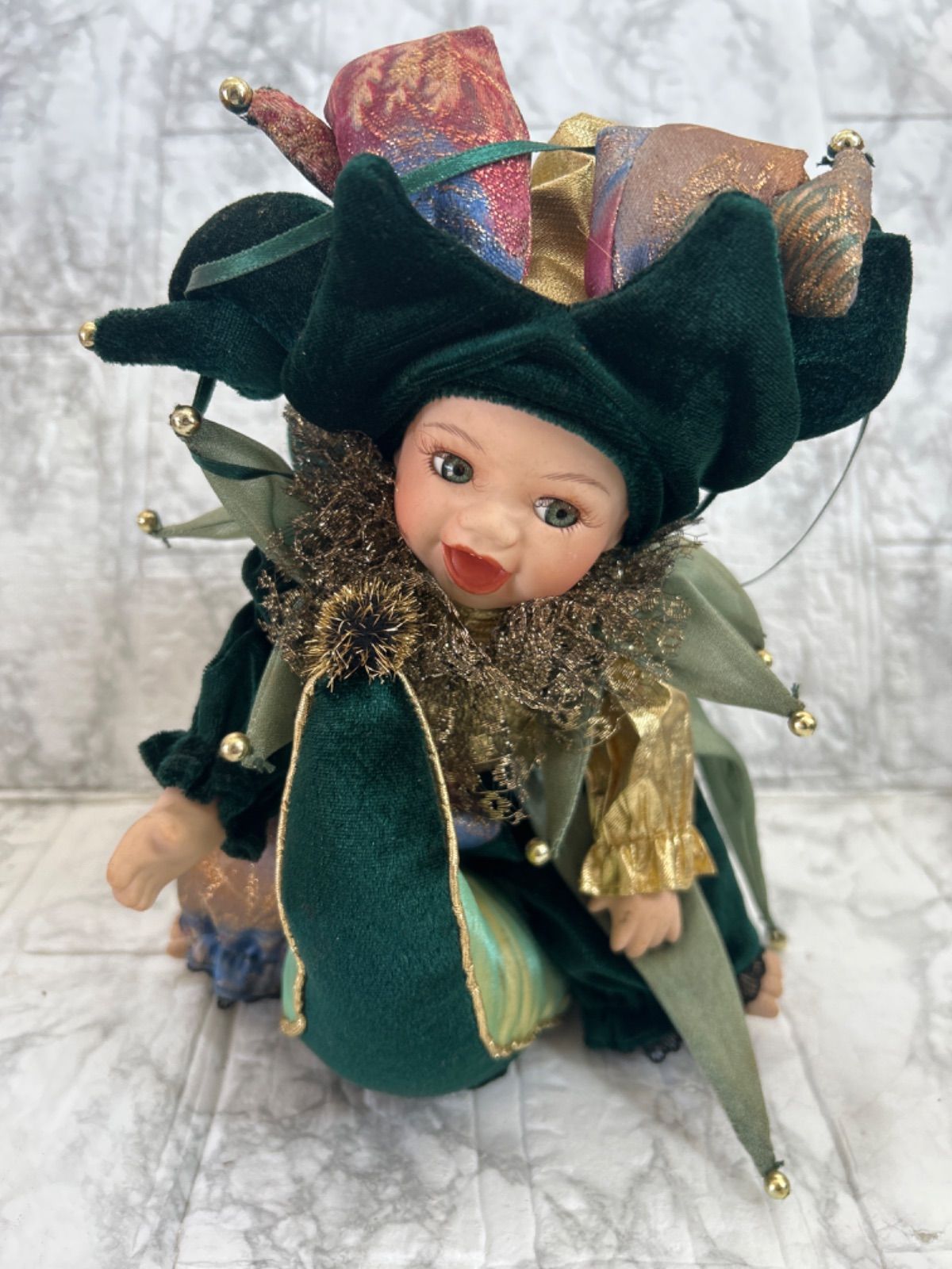 ビスクドール オルゴールドール 道化師 ピエロ ヴィンテージ