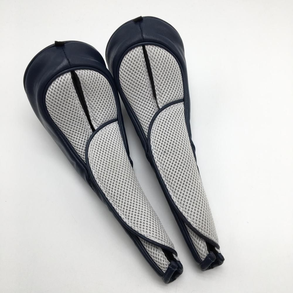 パーリーゲイツ ヘッドカバー2点セット FW×2 ネイビー×白 ニコちゃん スマイル マグネット式ゴルフ PEARLY GATES