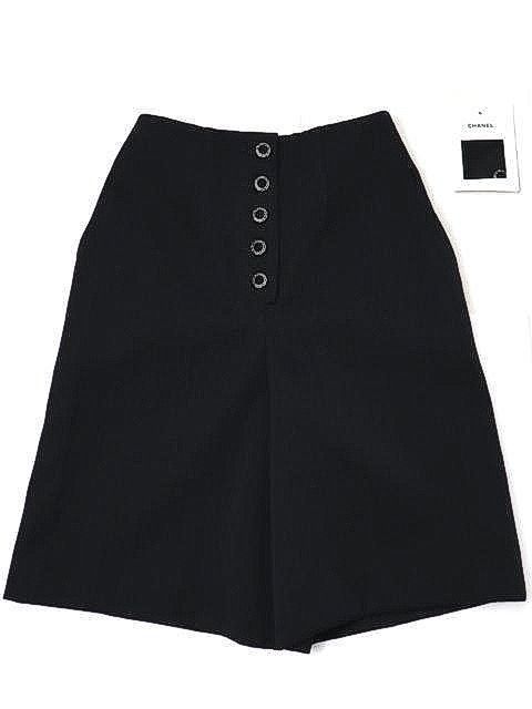 23BチェーンCCボタン付ウールキュロットパンツ CHANEL
