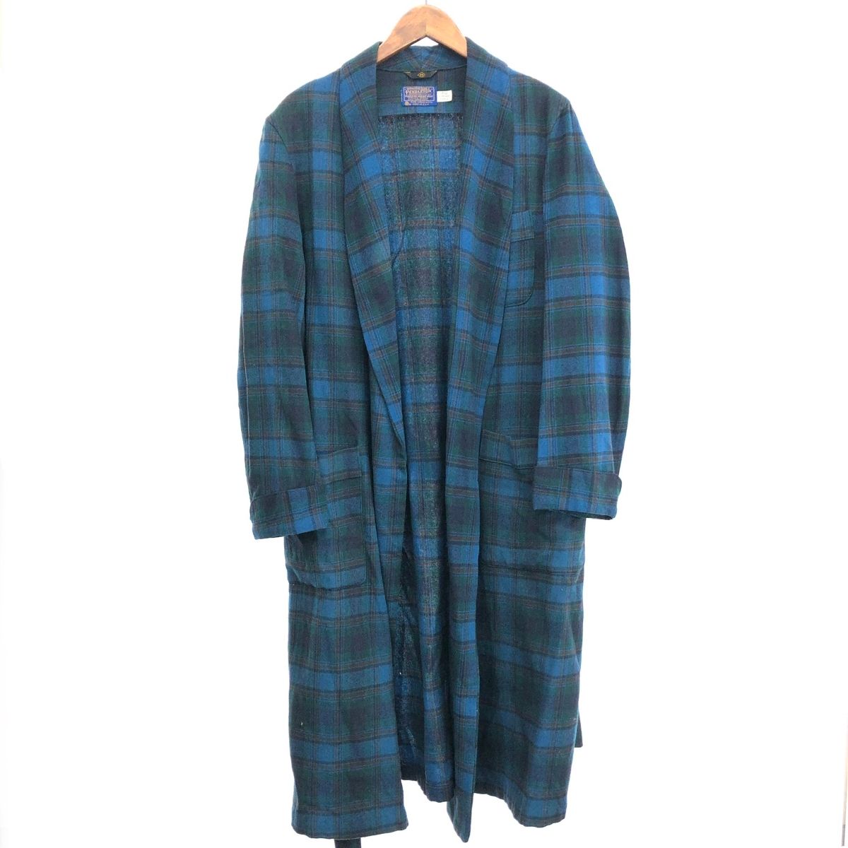 PENDLETON ペンドルトン USA製 ウールガウンコート グリーンチェック PENDLETON ペンドルトン ウールローブ ナイトガウン LOUNGE ROBE