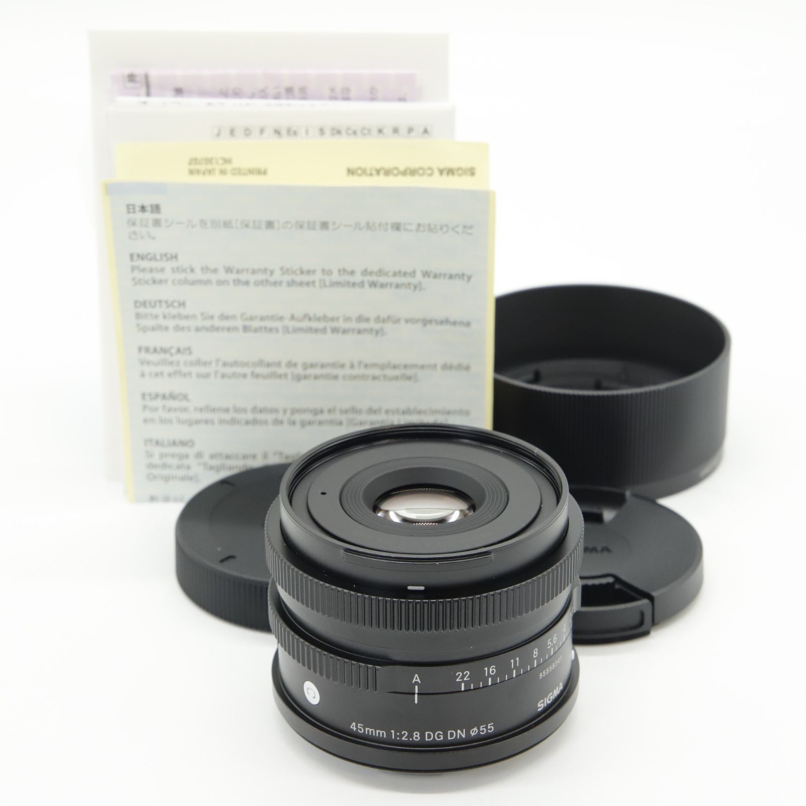 ほぼ シグマ Sigma レンズ 45mm F2.8 DG DN Leica ライカ Lマウント 単焦点 標準 フルサイズ ミラーレス用 Contemporary