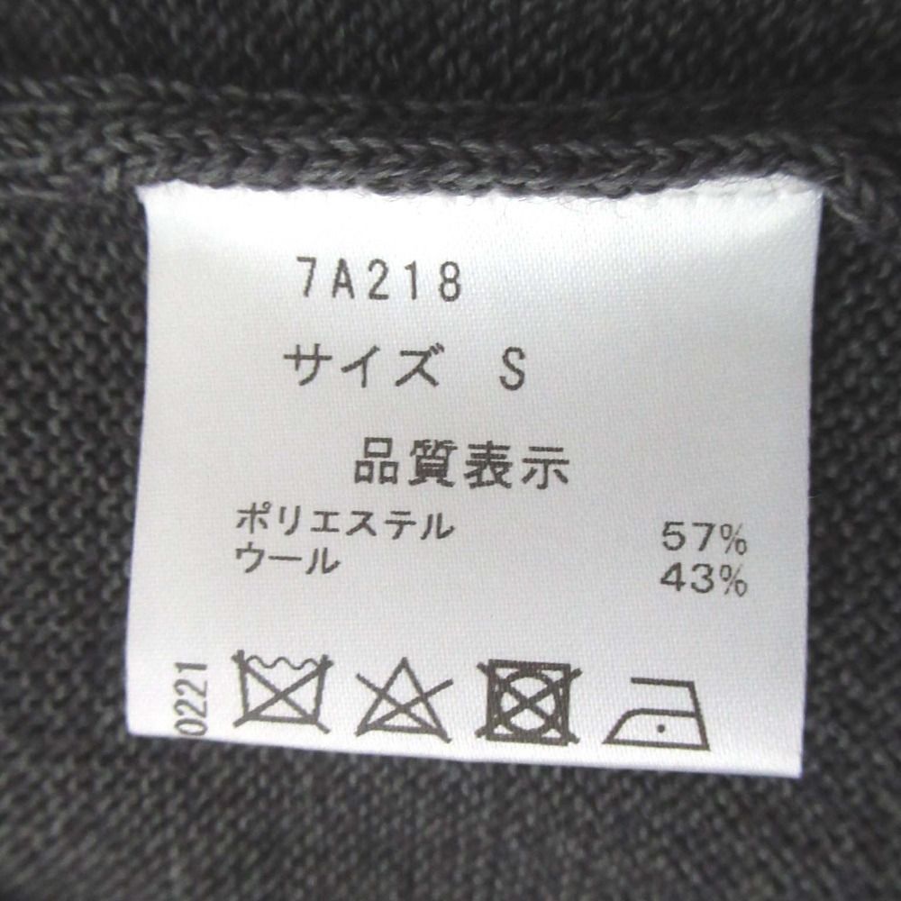 美品 23AW SEVEN TEN by miho kawahito セブンテン タックフリルリボンニットブラウス カットソー 7A218 サイS グレー レディース 古着 中古 美品 23AW SEVEN TEN by miho kawahito セブンテン タックフリル