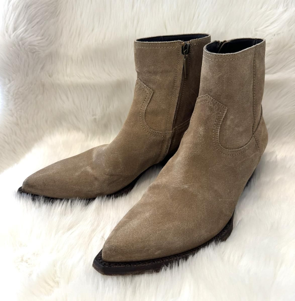 中古】 SAINT LAURENT （サンローラン） ｽｴｰﾄﾞ ﾌﾞｰﾂ 靴 靴/ﾚﾃﾞｨｰｽ 