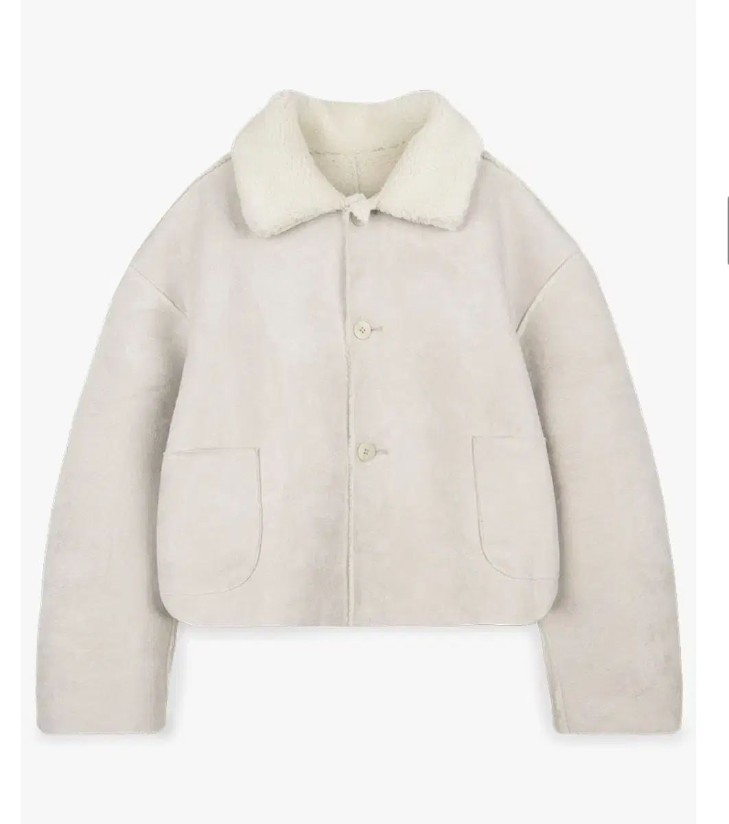 PLACE STUDIO オーバーサイズ リバーシブル スエード クロップド ボアフリース ジャケット ムートン ブルゾン