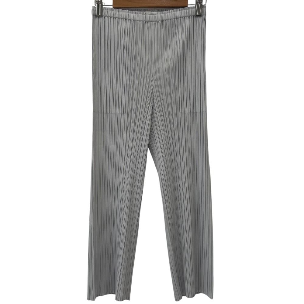 美品　PLEATS PLEASE プリーツプリーズ　ストレートパンツ　グレー 美品 PLEATS PLEASE プリーツプリーズ イッセイミヤケ プリーツ