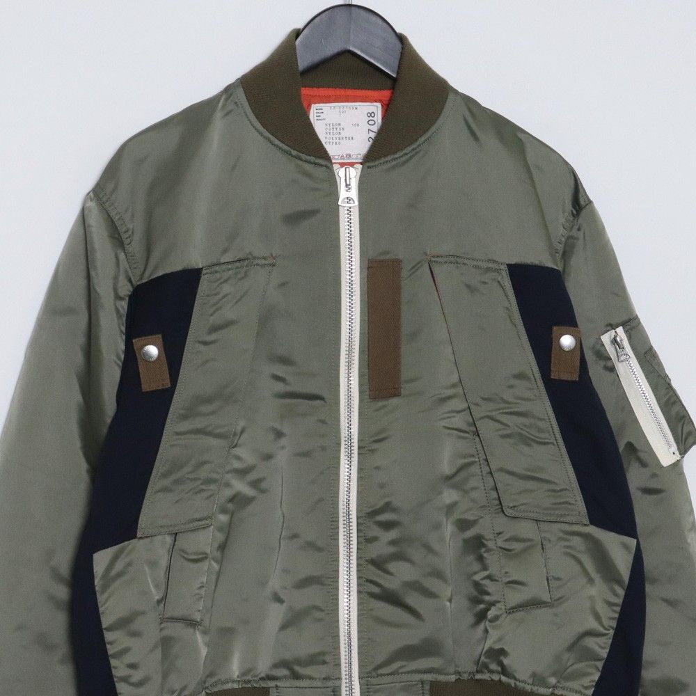 SACAI Nylon Twill Mix Blouson MA-1 サイズ1 - メルカリ