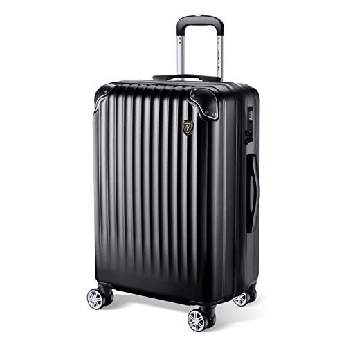 New Trip スーツケース キャリーケース 拡張機能付き 機内持ち込み 軽量 大型 S|M|Lサイズ キャリーバッグ 耐衝撃 大容量 ファスナータイプ 静音 ダブルキャスター TSAロック 海外 旅行 ビジネス 出張 ブラック Sサイズ|機内持ちmp