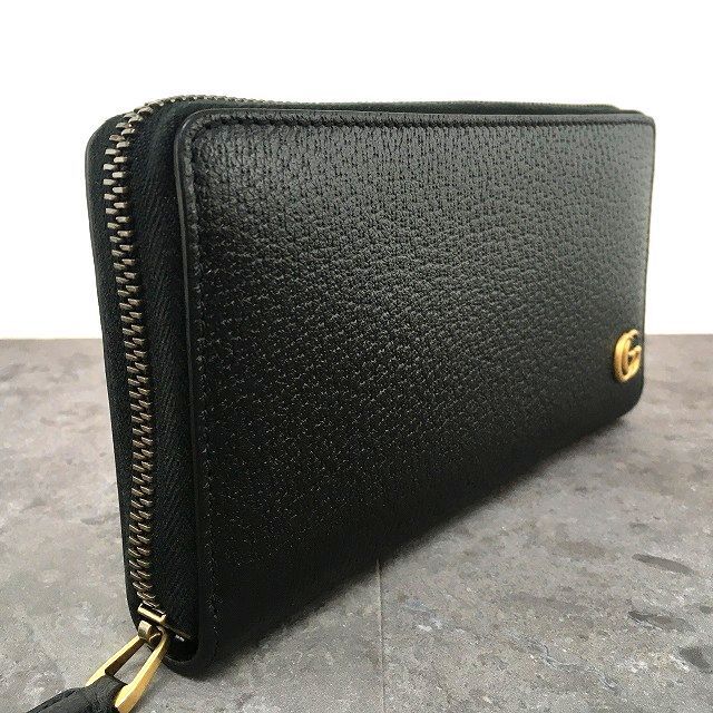 送料込み！ 未使用品 GUCCI ジップウォレット 598187 箱付き 97 GUCCI グッチ ソーホー ラウンドジップ 長財布 ブラック【新品