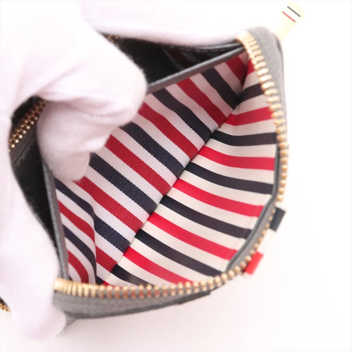 新品同様 トムブラウン レザー コインケース ウォレット ラウンド  