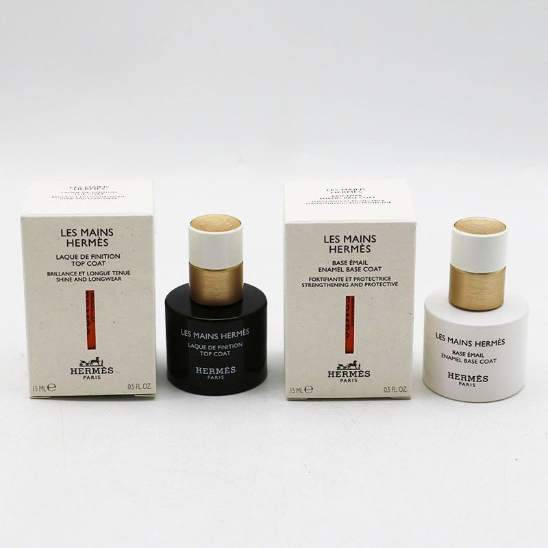 HERMES レマンエルメス バース エマイユ ベースコート | ラック ドゥ フィニション トップコート 15ml セット 製造2020年 CR7-02-19-01