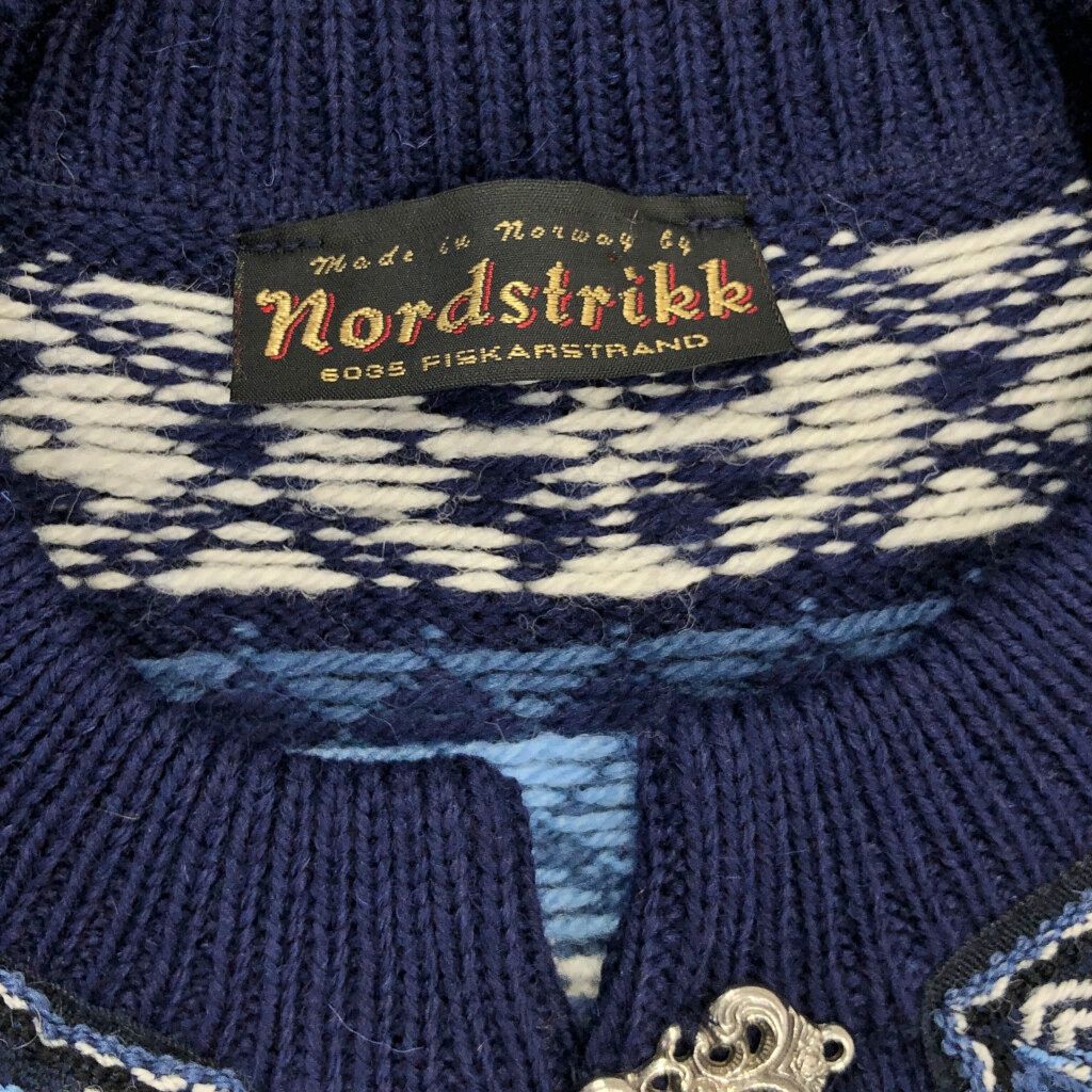 ノルウェー製 nordstrikk ノードストリック チロリアンニットセーター ユーロ ホワイト(レディース M相当)中古 古着 U3596 90年代 ノルウェー製 nordstrikk ノードストリック チロリアンニット