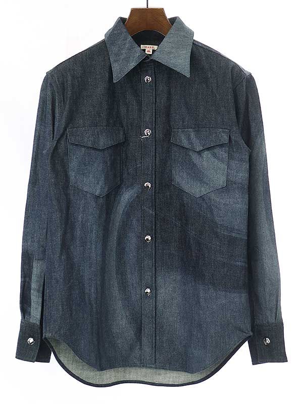 MASU エムエーエスユー 21AW MARBLE DENIM SHIRTS マーブルデニム