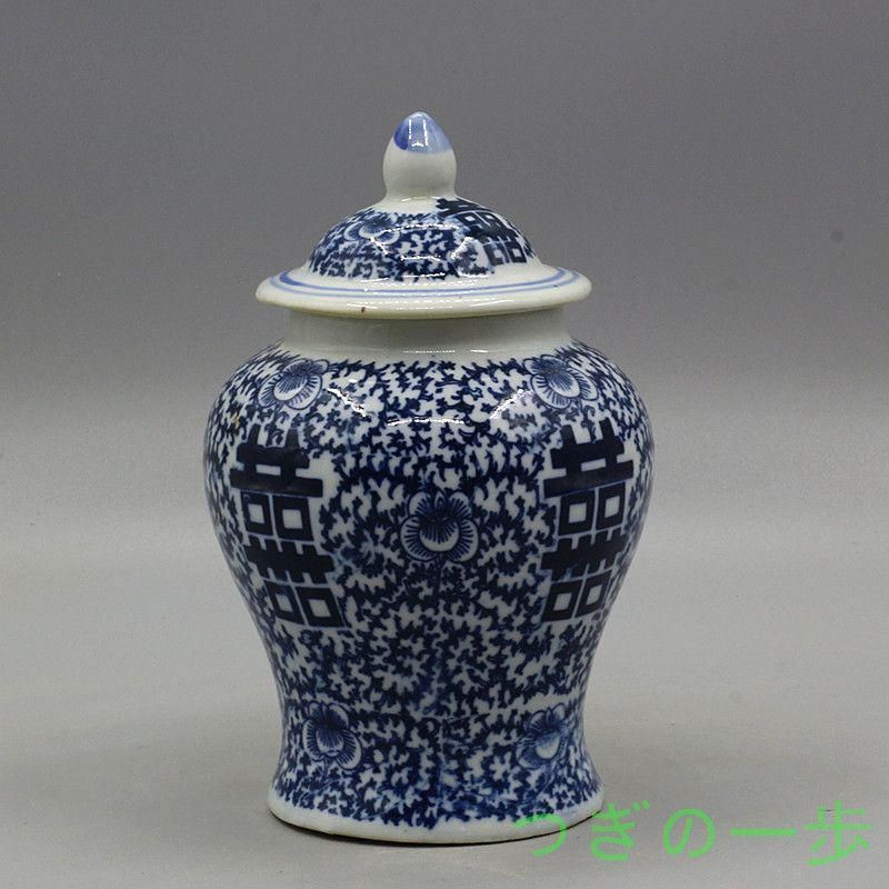 景徳鎮 陶磁器 青花喜字円缶 茶筒物入れ 装飾品 工芸品 美術品 置物 景徳鎮 陶磁器 喜字将軍缶茶筒 装飾品 工芸品 置物 - メルカリ
