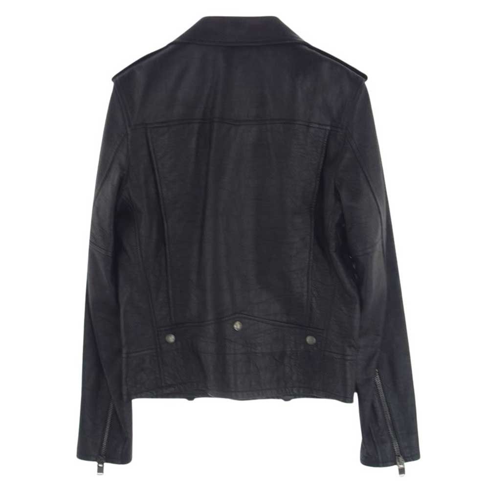 SAINT LAURENT サンローラン レザージャケット 397290 Y5OX1 エディ期 CLASSIC MOTORCYCLE JACKET L01  クロコ型押し クラシック モーターサイクル ダブル ライダース ジャケット ブラック系 44【中古】 - メルカリ