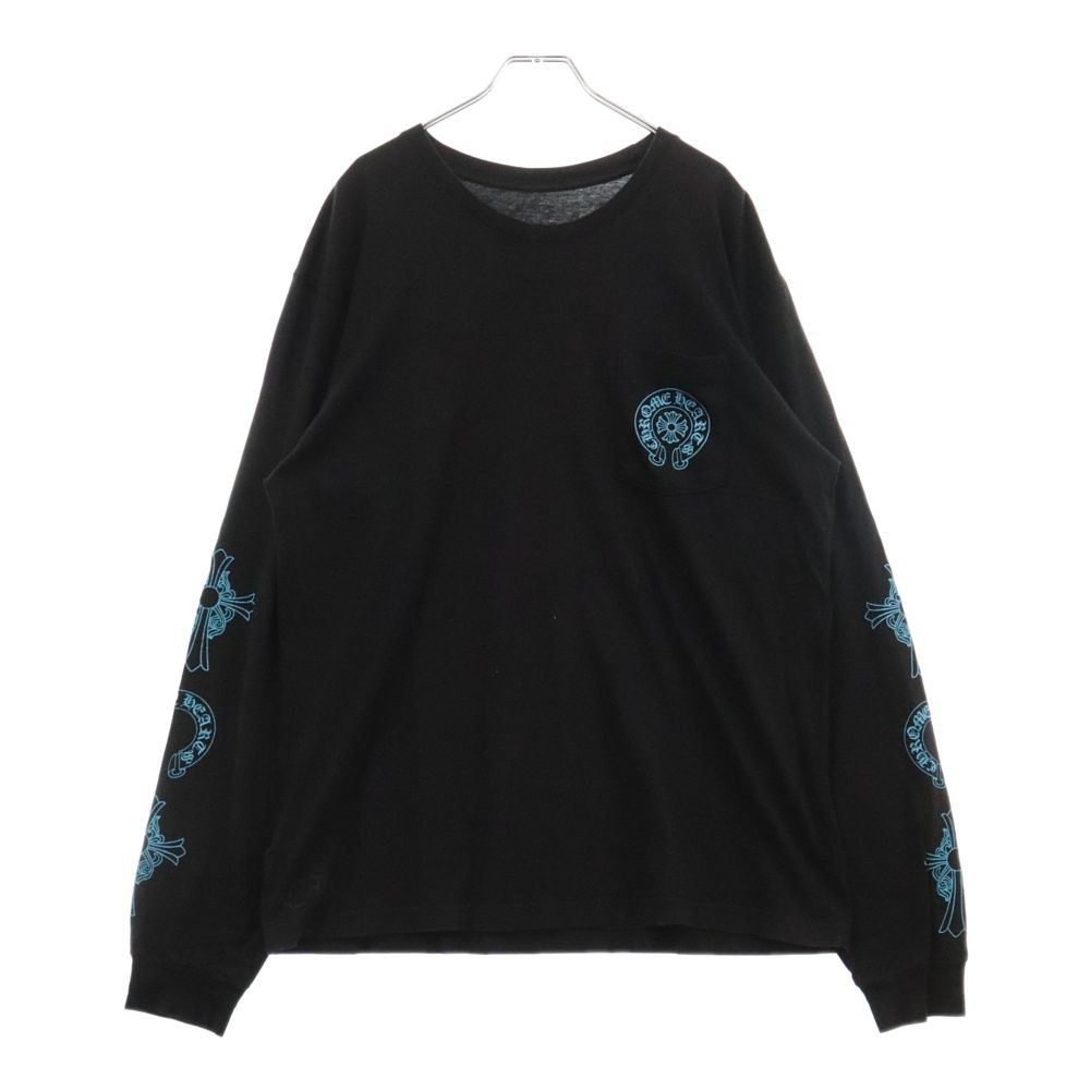 CHROME HEARTS トリプルクロス セメタリー ロゴ 長袖 Tシャツ CHROME