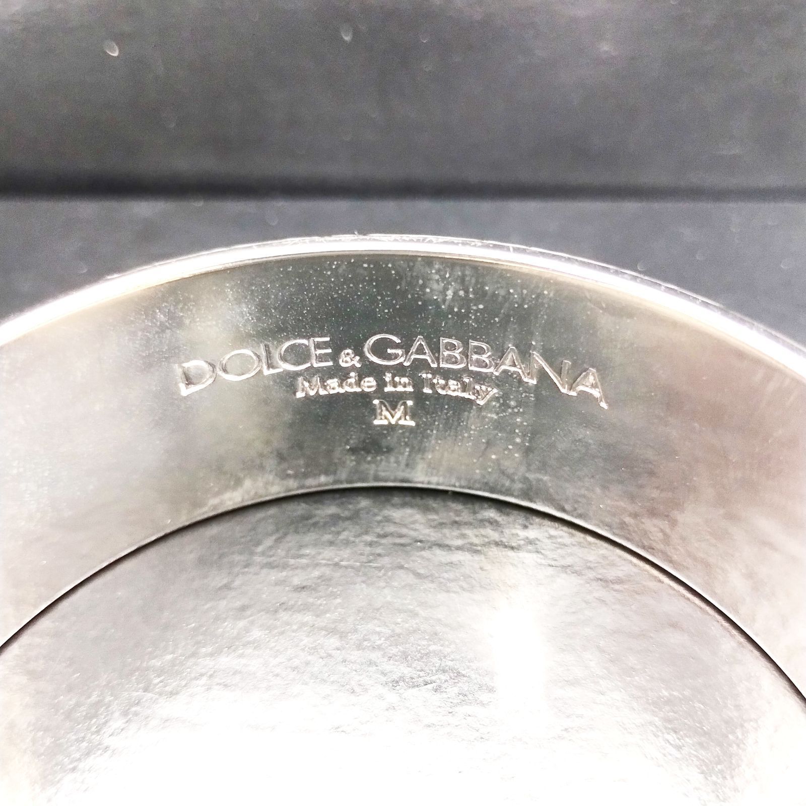 美品】ドルチェアンドガッバーナ レザー＆メタルバングル サイズ