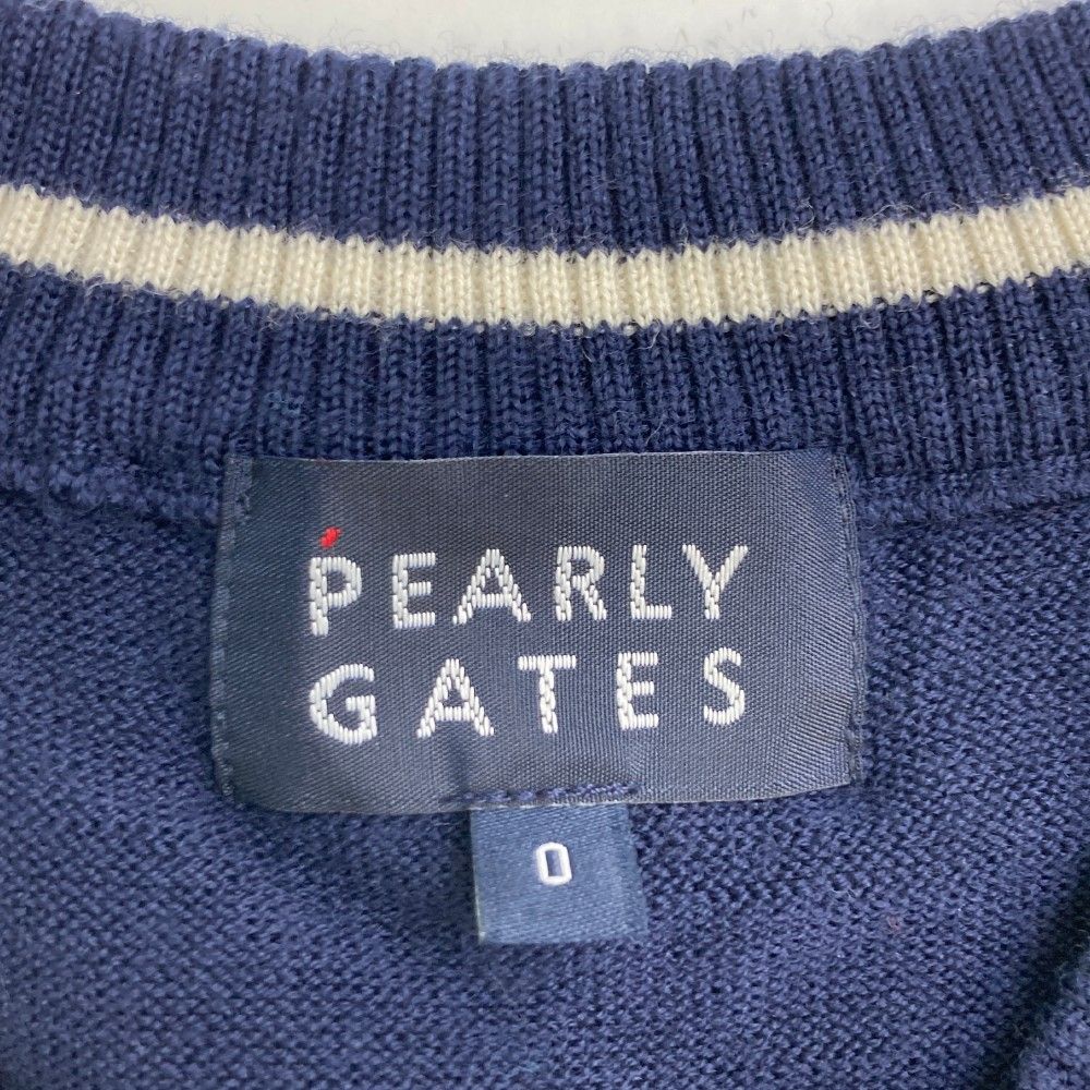 サイズ：0 PEARLY GATES パーリーゲイツ Vネック ニットベスト