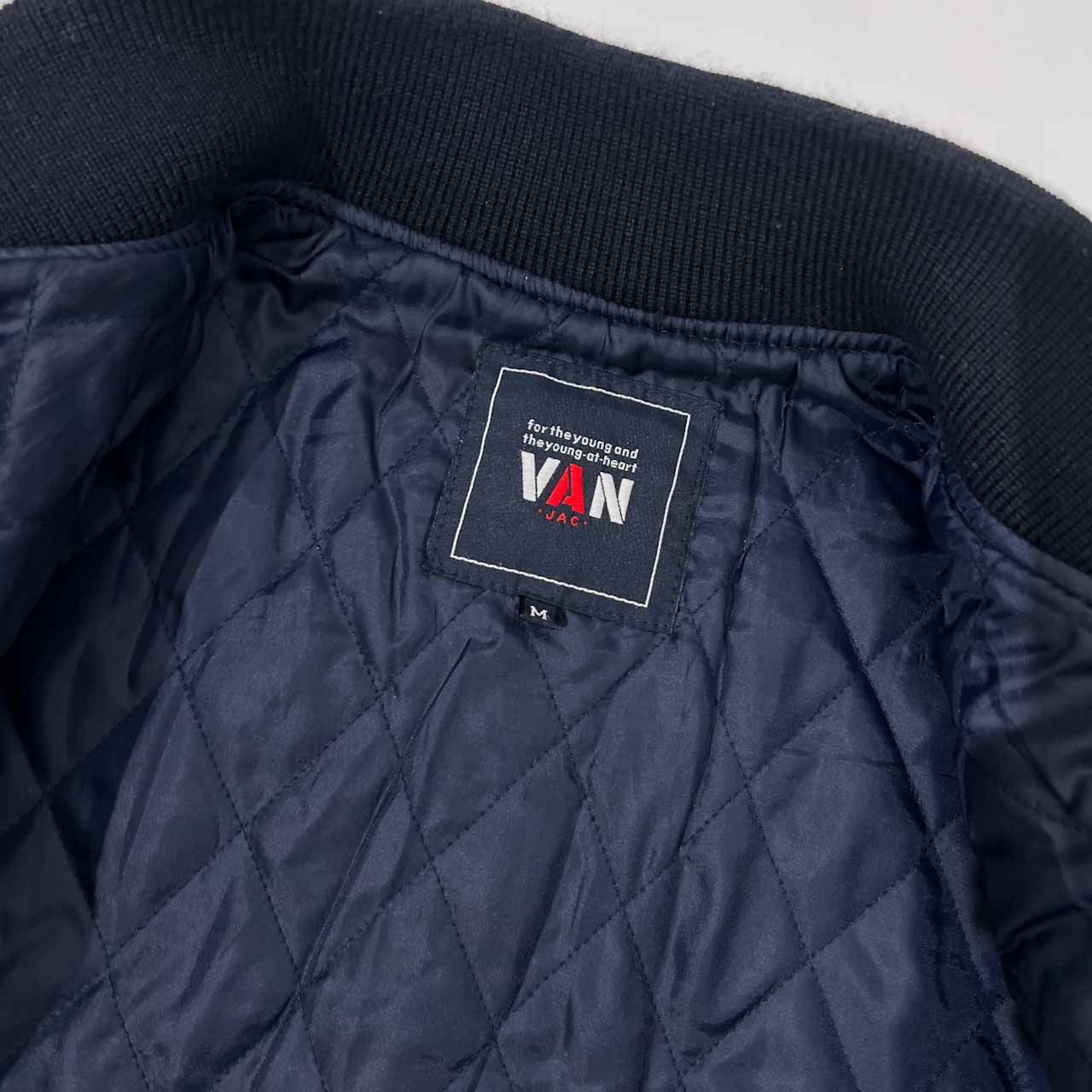 ☆VAN FWD VAN JAC ジャケット 袖革 ブルゾン 希少 両袖ワッペン M