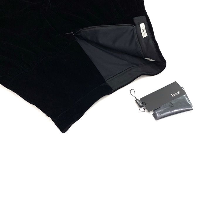 Rene ルネ ベロア スカート ブラック 36 6844230 - メルカリ 