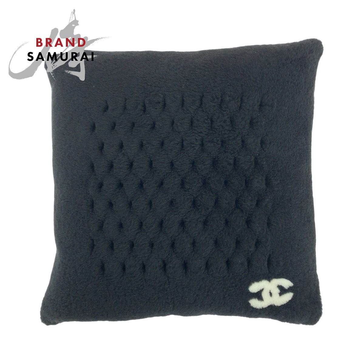 美品 CHANEL シャネル ココマーク ブラック 黒 ムートン/カシミヤ インテリア クッション 男女兼用 レディース 500137【中古】