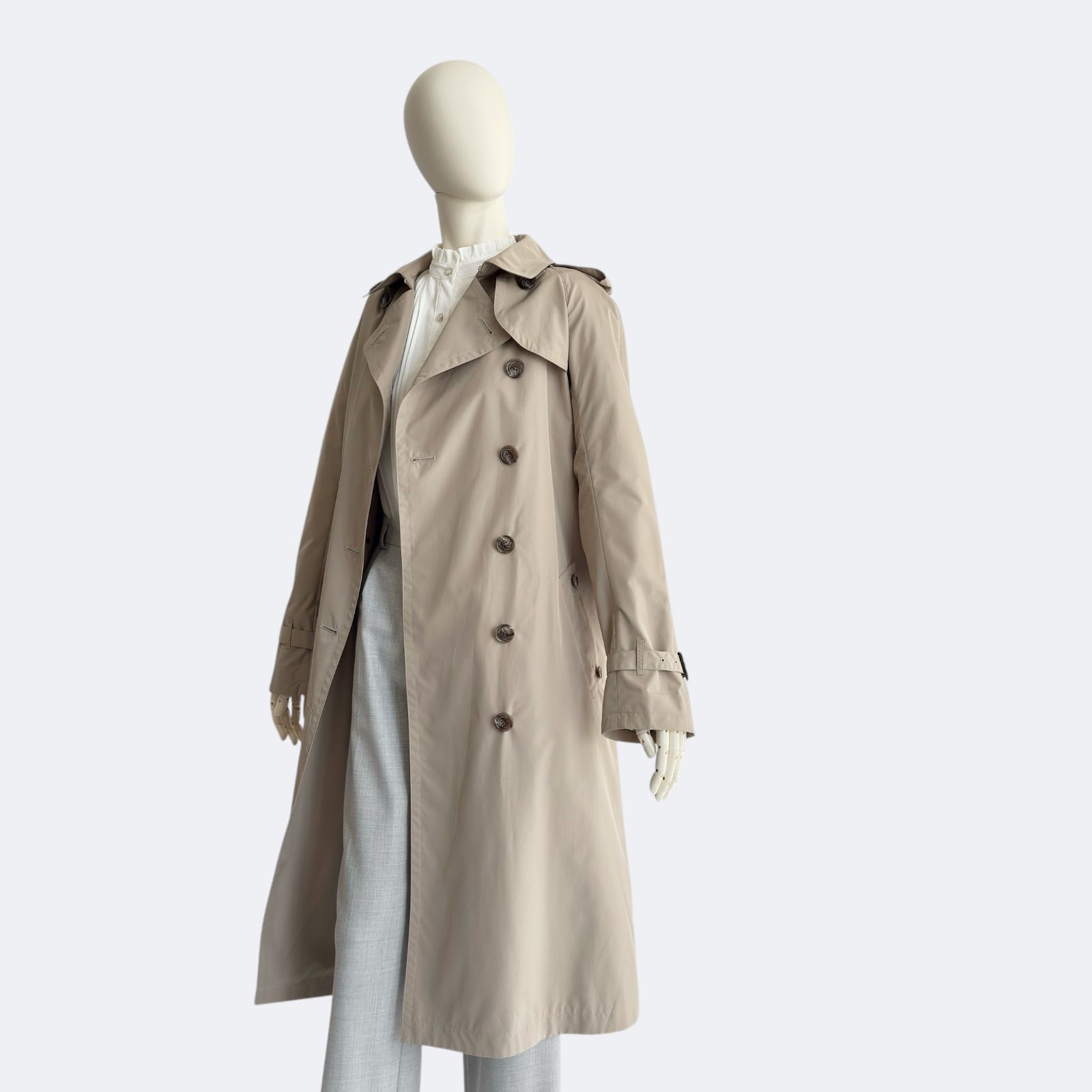 Aquascutum アクアスキュータム SORELAタフタ トレンチコート レイン