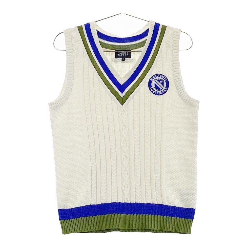 新品］PEARLY GATES レディース ベスト ホワイト サイズ1 【公式通販】