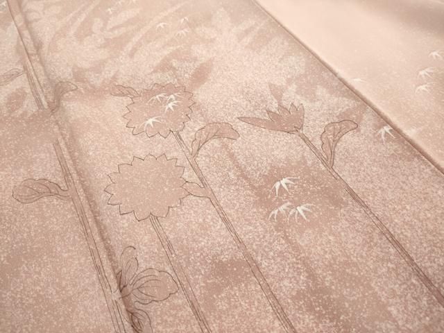 美品 夏着物 正絹 絽“涼やかな風からのギフトをキャッチ笹の葉”訪問着N+14 美品 夏着物 正絹 絽“涼やかな風からのギフトをキャッチ笹の