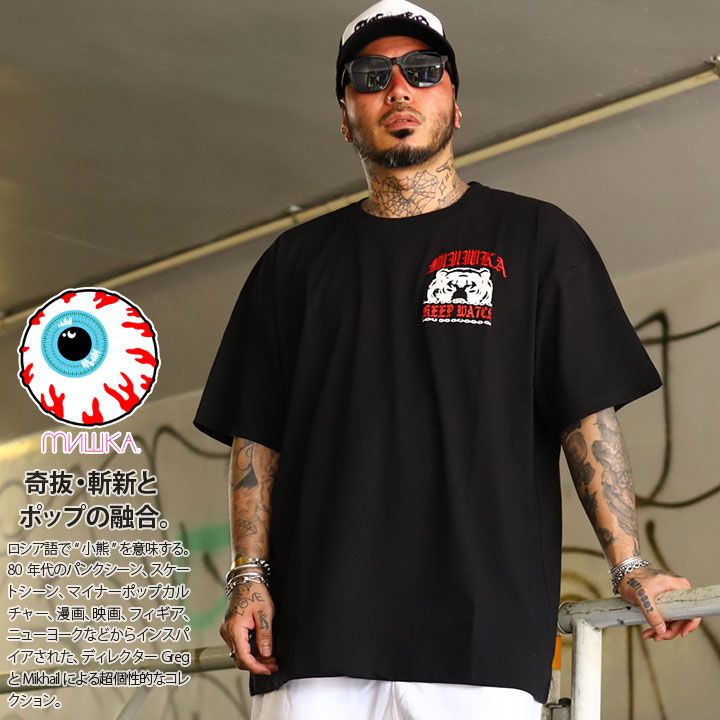 入手困難 メール便送料込 ミシカ MISHKA Tシャツ DEATH ADDERS MISHKA MIHSKA 半袖Tシャツ ミシカ Tシャツ メンズ DEATH ADDERS
