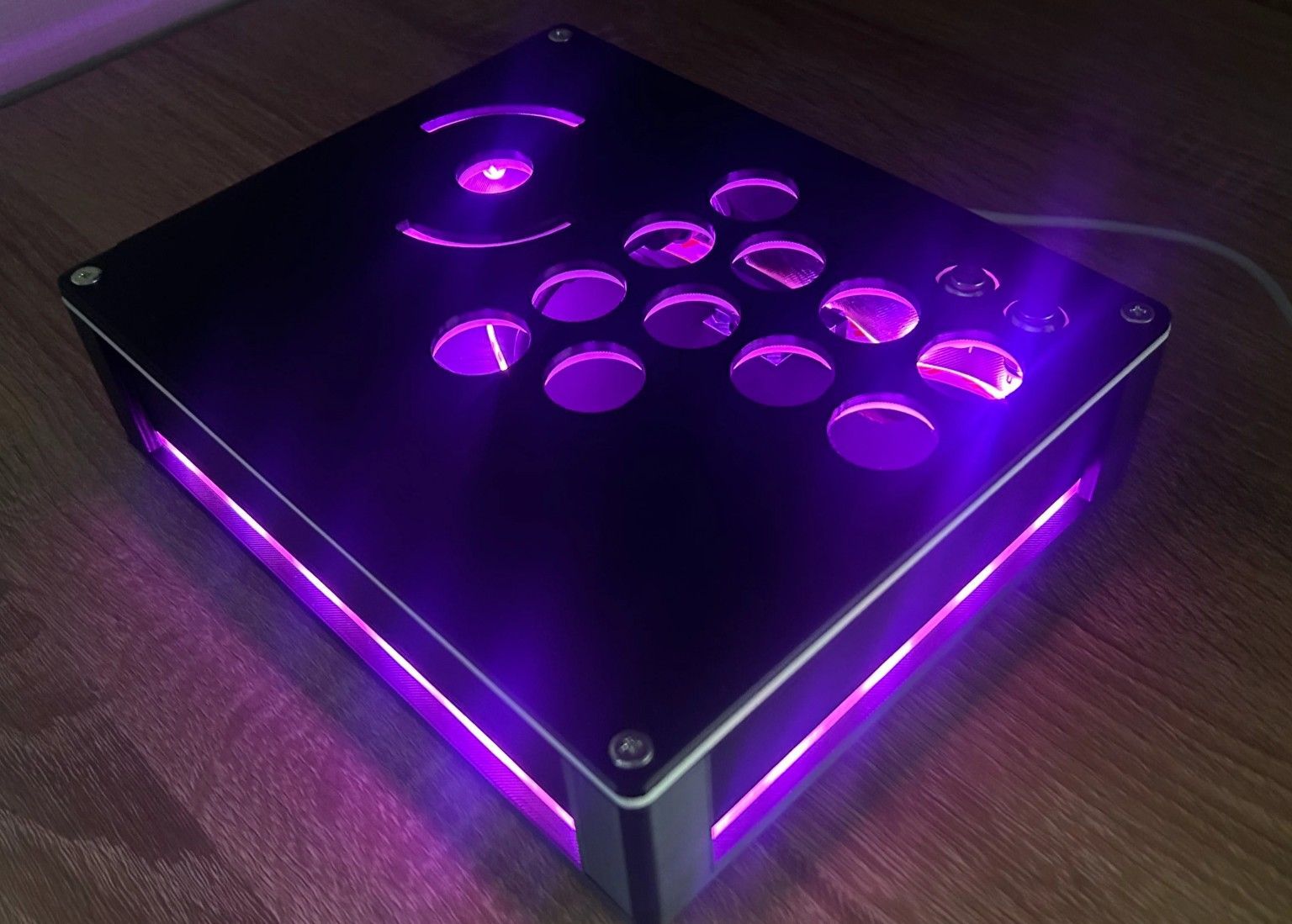 自作キット【DP-3Ⅱ】ジョイスティックケース/LED付き　ブラック 自作キット【DP-3Ⅱ】ジョイスティックケース/LED付き ブラック