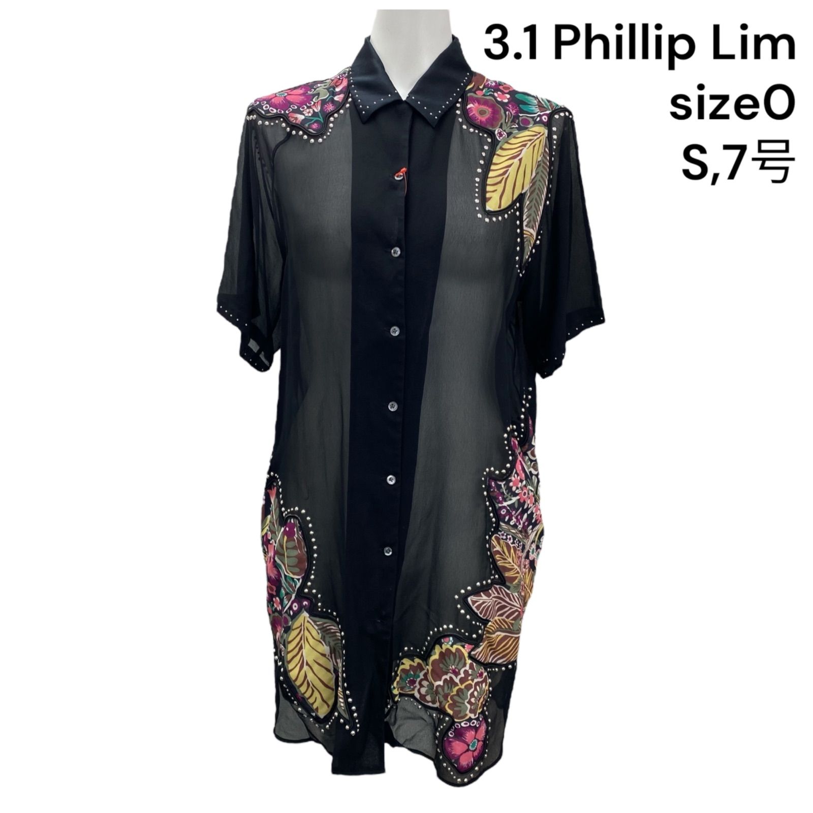 ◇スリーワン フィリップリム 3.1 Phillip Lim ブラウス 半袖 シアー