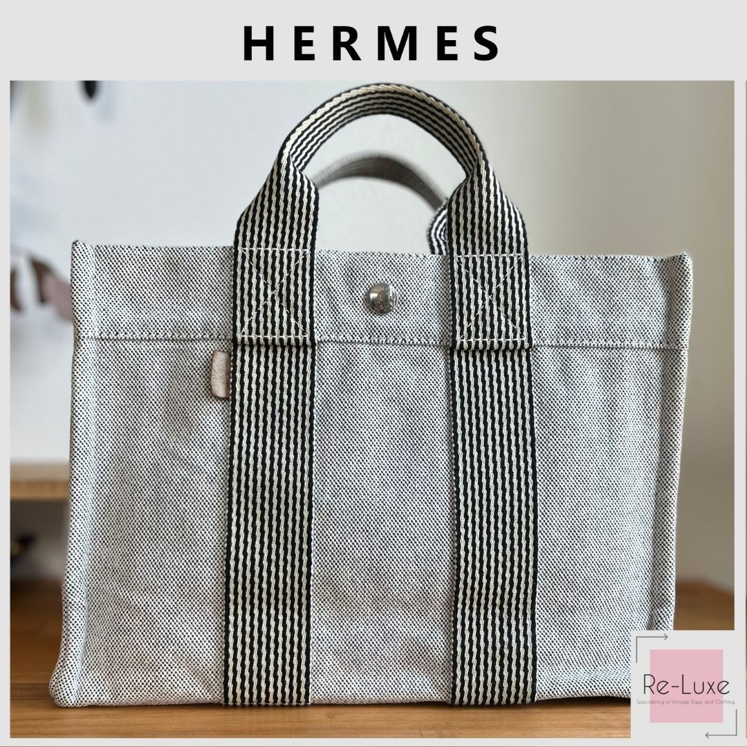人気色✦HERMES エルメス ニューフールトゥ PM グレー ブラック BLACK 