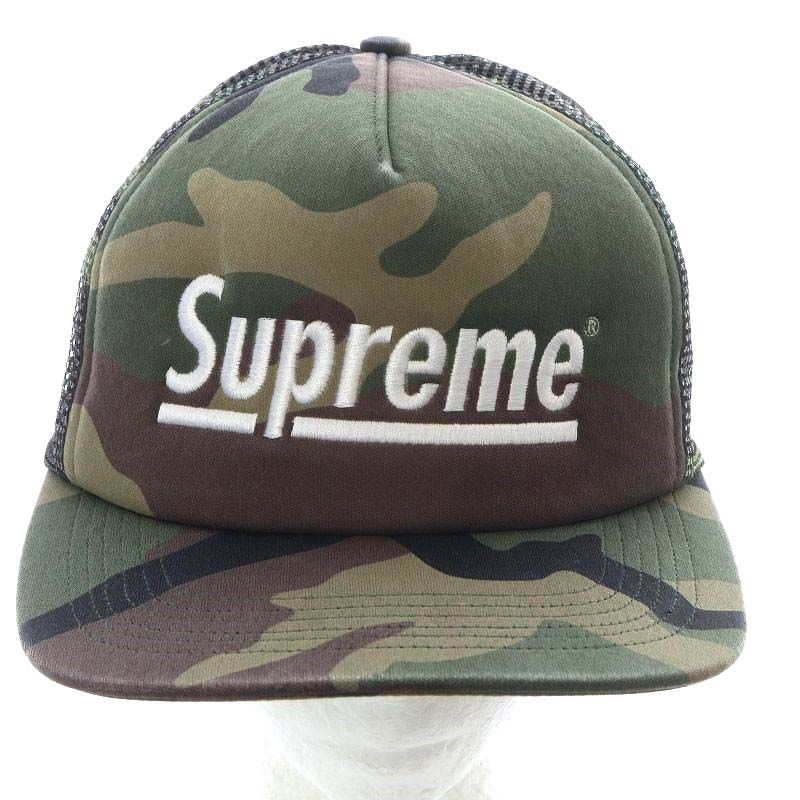 シュプリーム SUPREME 24AW Underline Mesh Back 5-Panel 迷彩 メッシュ キャップ 帽子 野球帽 カーキ |YO10