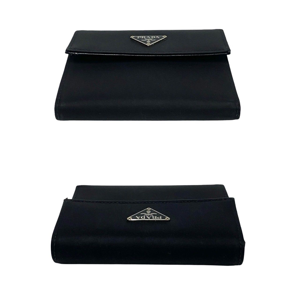 PRADA プラダ ナイロン 小銭入れ 三角ロゴ ナイロン ブラック 新しいファッション - PRADA プラダ ナイロン 小銭入れ 三角ロゴ