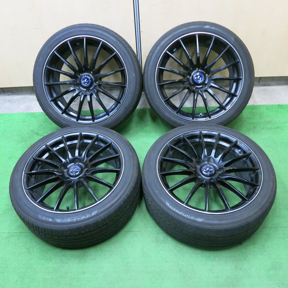 *送料無料* 4本価格LEONIS AMF weds 225/45R18 ヨコハマ エコス ES31 レオニス 18インチ PCD114.3/5H4062804ナノ