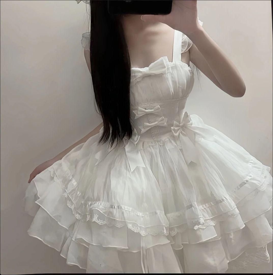 韓嬢＃煥羽の恋】ゴスロリ☆ロリータドレス jsk サスペンダー
